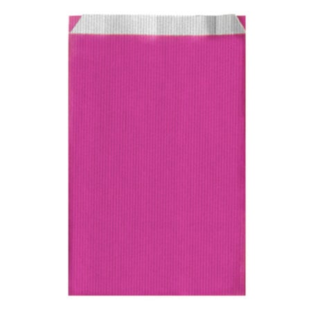 Sacchetto di Carta Fucsia 12+5x18cm (125 Pezzi)