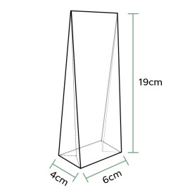 Sacchetti di Polipropilene BOPP Base Quadrata 6x19+4cm G160 (1000 Pezzi)