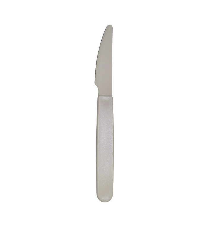 Coltello Riutilizzabile Durevole PP Grigio 18,5cm (6 Pezzi)