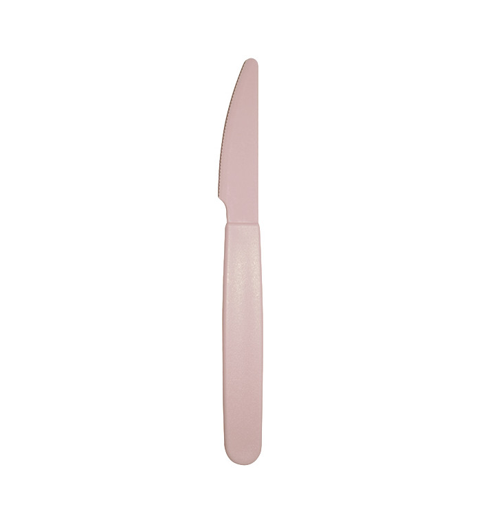 Coltello Riutilizzabile Durevole PP Rosa 18,5cm (6 Pezzi)