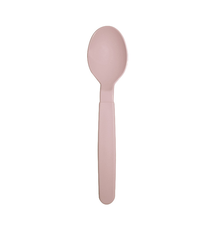 Cucchiaio Riutilizzabile Durevole PP Rosa 18,5cm (6 Pezzi)