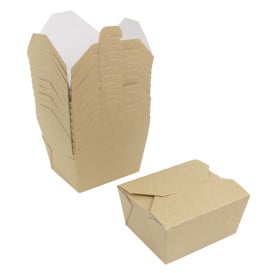 Contenitore di Cibo Kraft 11,8x9x6,3cm (25 Pezzi)