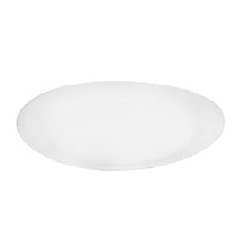 Piatto in Cartone Rondo “Radial” Bianco Ø18cm 200gr/m² (650 Pezzi)