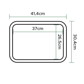 Vassoio PP Fast Food Bordò 30,5x41,4cm (1 Pezzo)