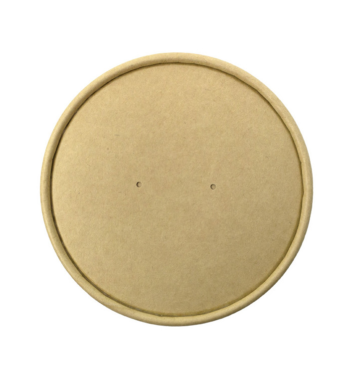 Coperchio in Cartone Kraft per Contenitore da Ø11,6cm (25 Pezzi)