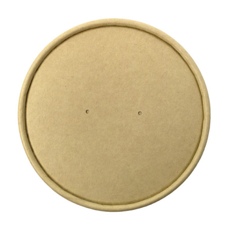 Coperchio in Cartone Kraft-Kraft per Contenitore da Ø11,7cm (375 Pezzi)