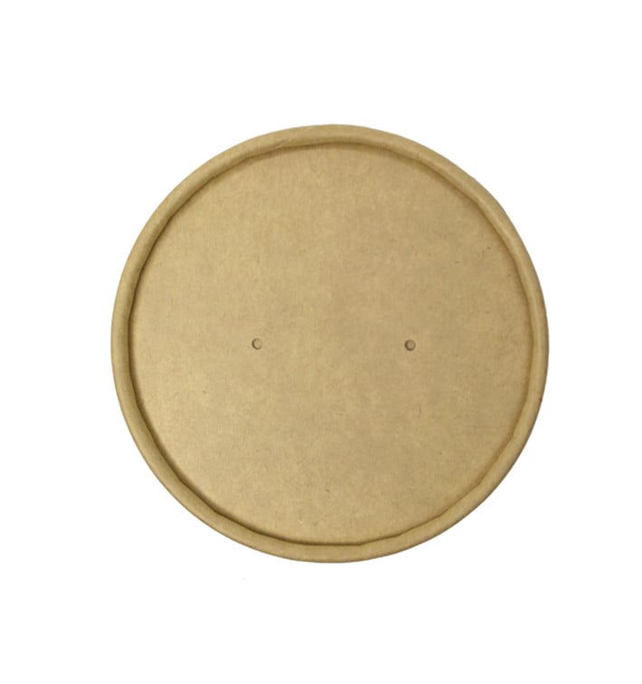 Coperchio in Cartone Kraft per Contenitore da Ø11,6cm (25 Pezzi)