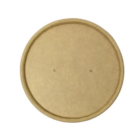 Coperchio in Cartone Kraft-Kraft per Contenitore da Ø9,5cm (25 Pezzi)