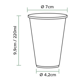 Bicchiere Plastica PP Trasparente 220ml (100 Pezzi)