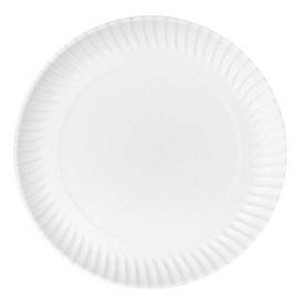 Piatto di Carta Tondo Bianco Ø32cm 600g/m² (50 Pezzi)