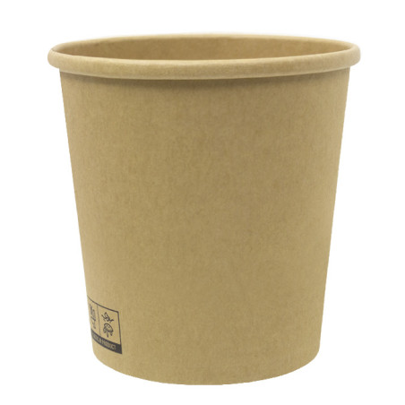 Contenitore di Cartone Kraft-Kraft 450ml Ø9,5cm (400 Pezzi)