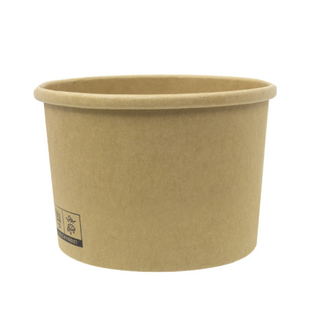 Contenitore di Cartone Kraft-Kraft 250ml Ø9,0cm (400 Pezzi)