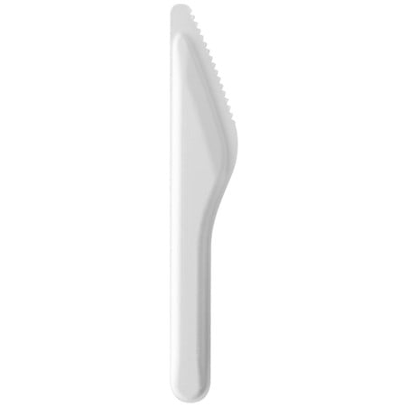 Coltello in Fibra Stampata Bianco 16cm (50 Pezzi)