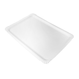 Vassoio di Cartone Rettangolare Bianco 25x34cm (300 Pezzi)