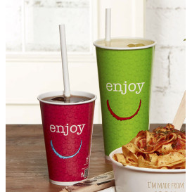 Bicchiere di Carta 16Oz/540ml "Enjoy" Ø9,0cm (1000 Pezzi)