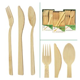 Cucchiaio di Bamboo 17cm in scatola (50 Pezzi)