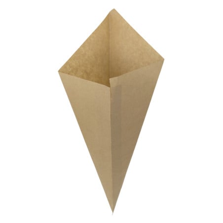 Cono di Carta Antigasso Kraft 34cm 400g (100 Pezzi)