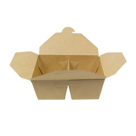 Contenitore di Cibo Kraft-Kraft 2S 17x13,5x6,5cm 1.000ml (25 Pezzi)