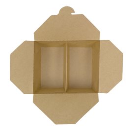 Contenitore di Cibo Kraft-Kraft 2S 17x13,5x6,5cm 1.000ml (25 Pezzi)