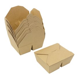 Contenitore di Cibo Kraft-Kraft 2S 17x13,5x6,5cm 1.000ml (25 Pezzi)