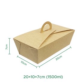 Contenitore di Cibo "Doggy Bag" Kraft 20x10x7cm (20 Pezzi)