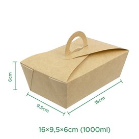 Contenitore di Cibo "Doggy Bag" Kraft 16x9,5x6cm (200 Pezzi)