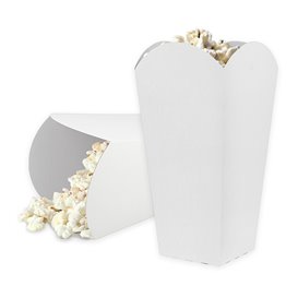 Scatola Pop Corn Piccolo Bianca 45gr 6,5x8,5x15cm (25 Pezzi)