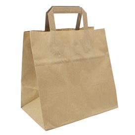 Buste Shopper in Carta Kraft 70g/m² 25+17x26cm (50 Pezzi)