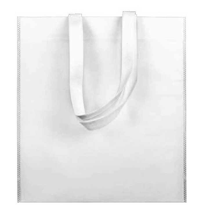 Sacchetto TNT Manico Lungo Bianco 38x42cm (25 Pezzi)