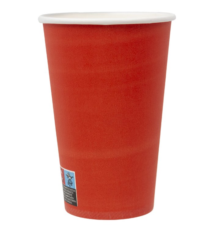 Tazza in cartone “Colori” rosso 600ml Ø9,4cm