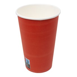 Tazza in cartone “Colori” rosso 600ml Ø9,4cm