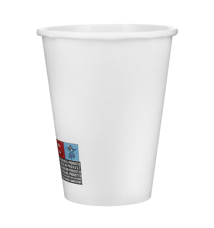 Bicchiere di Carta 12 Oz/360ml Bianco Ø8,9cm (40 Pezzi)