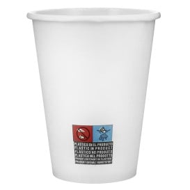 Bicchiere di Carta 12 Oz/360ml Bianco Ø8,9cm (40 Pezzi)