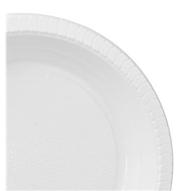 Piatto Fondo Riutilizzabile Economico PS Bianco Ø22cm (250 Pezzi)