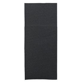 Tovagliolo Portaposate di Carta Micro Point 33x40cm Nero (60 Pezzi)