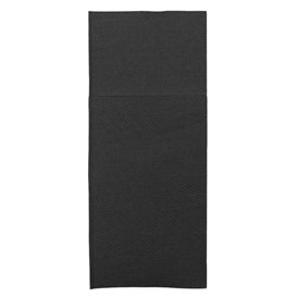 Tovagliolo Portaposate di Carta Micro Point 33x40cm Nero (600 Pezzi)