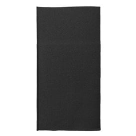 Tovagliolo Portaposate di Carta Micro Point 40x40cm Nero (30 Pezzi)