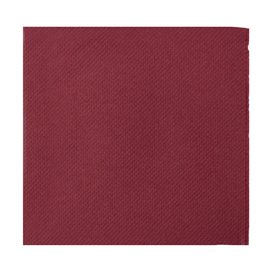 Tovagliolo da Cocktail di Carta Punta Punta 20x20cm Bordeaux (100 Pezzi)