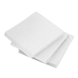 Tovagliolo da Cocktail di Carta Punta Punta 20x20cm 2S Bianco (100 Pezzi)