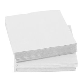 Tovagliolo da Cocktail di Carta Punta Punta 20x20cm 2S Bianco (100 Pezzi)