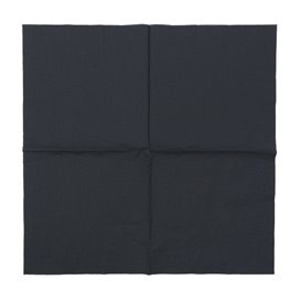 Tovagliolo di Carta con Bordo 40x40cm 2S Nero (100 Pezzi)