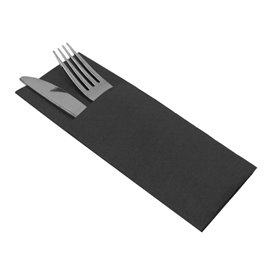 Tovagliolo Portaposate di Carta Micro Point 33x40cm Nero (60 Pezzi)