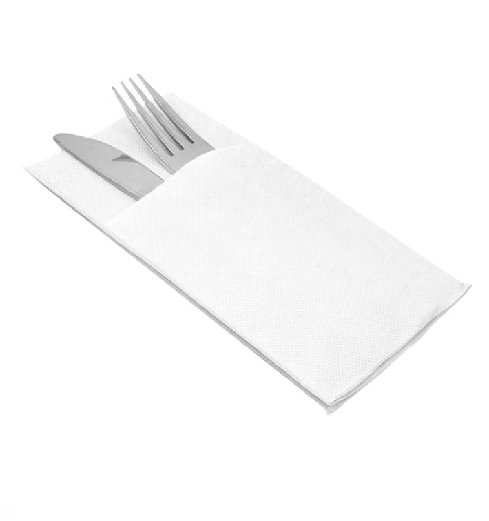 Tovagliolo Portaposate di Carta Micro Point 40x40cm Bianco (480 Pezzi)