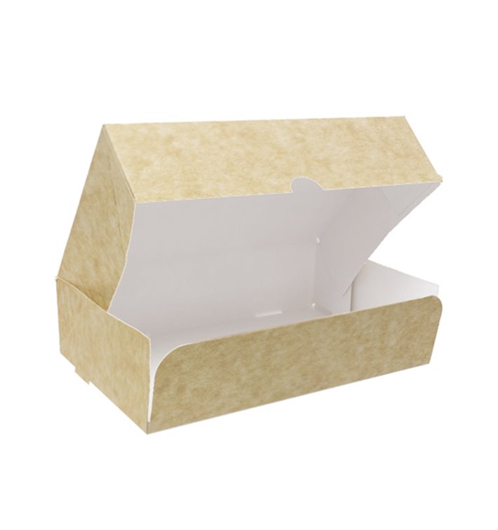 Scatola di Carta Pasticceria Cartone Kraft 17,5x11,5x4,7cm 250g (400 Pezzi)