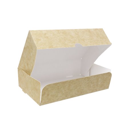 Scatola di Carta Pasticceria Cartone Kraft 17,5x11,5x4,7cm 250g (400 Pezzi)