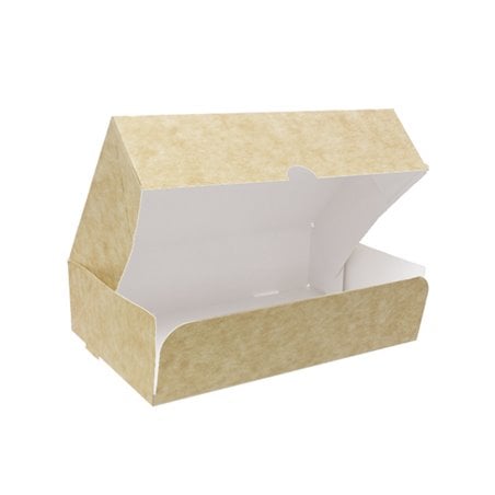 Scatola di Carta Pasticceria Cartone Kraft 17,5x11,5x4,7cm 250g (20 Pezzi)