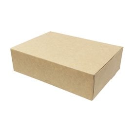 Scatola di Carta Pasticceria Cartone Kraft 18,2x13,6x5,2cm 500g (280 Pezzi)