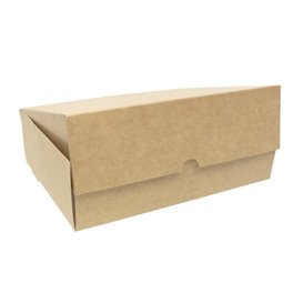 Scatola di Carta Pasticceria Cartone Kraft 20,4x15,8x6cm 1kg (20 Pezzi)