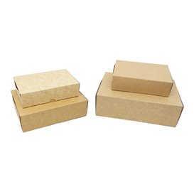 Scatola di Carta Pasticceria Cartone Kraft 17,5x11,5x4,7cm 250g (400 Pezzi)