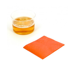 Tovagliolo di Carta Cocktail 20x20cm Arancione (100 Pezzi)